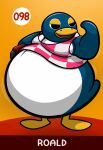  2022 absurd_res animal_crossing anthro avian belly big_belly bird bottomless bottomless_anthro bottomless_male clothed clothing half-closed_eyes hi_res male narrowed_eyes nintendo number obese obese_anthro obese_male open_mouth overweight overweight_anthro overweight_male penguin raised_arm roald_(animal_crossing) sewergator shirt smile solo standing tank_top text topwear video_games 