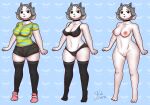  absurd_res anthro black_clothing black_panties black_underwear breasts canid canine clothed clothing collar felid feline female female/female footwear grey_eyes grey_hair group hair hi_res kevwrite mammal panties partially_clothed socks temmie_(undertale) trio undertale undertale_(series) underwear video_games white_body 
