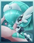  absurd_res anthro balls bodily_fluids border breasts clothed clothing cum cum_in_mouth cum_inside cum_on_face cum_on_penis cum_while_penetrated digital_media_(artwork) duo erection eyelashes fellatio female gardevoir generation_3_pokemon genital_fluids genitals hair hi_res looking_at_viewer maid_uniform male male/female nintendo not_furry nude oral penetration penile penis pokemon pokemon_(species) red_eyes sex simple_background uniform video_games warlocke 