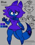  2019 4_fingers 4_toes animal_humanoid bell bell_accessory blue_body blue_clothing blue_ears blue_eyes blue_fur blue_hair blue_panties blue_shirt blue_tail blue_topwear blue_underwear blulagoth_(ebiinari) bow_ribbon canid canid_humanoid canine canine_humanoid character_name clothed clothing collarbone color_swatch dipstick_ears dipstick_tail ears_up ebiinari english_text eyebrow_through_hair eyebrows feet female fingers fox fox_ears fox_humanoid fox_spirit fox_tail front_view fur gloves_(marking) hair hi_res humanoid jingle_bell leg_markings long_tail mammal mammal_humanoid markings model_sheet mouth_closed multicolored_body multicolored_ears multicolored_fur multiple_poses nude off_shoulder open_mouth panties pawpads pose sharp_teeth shirt shoulder_tuft sketch smile socks_(marking) solo tail_markings teeth text thick_thighs toes topwear translucent translucent_hair tuft two_tone_body two_tone_fur underwear wide_hips 