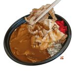  chopsticks curry donburi food food_focus meat no_humans original rice sauce still_life studiolg vegetable watermark white_background 