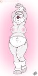 1:2 anthro athletic_wear belly big_belly big_breasts bodily_fluids bottomwear breasts chip&#039;s_mom_(disney) chip_&#039;n_dale_rescue_rangers chipmunk clothed clothing digital_media_(artwork) disney drxii female fur ground_squirrel hair hi_res mammal mature_female nipple_outline nipples pregnant rodent sciurid simple_background slightly_chubby solo sweat thick_thighs topwear wet wet_clothing workout_clothing 