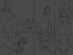  activision akuafterdarkowo anthro black_and_grey confusion dragon duo female from_front_position lying male male/female missionary_position monochrome on_back pinned sex sketch spyro spyro_the_dragon video_games viper_the_dragon 