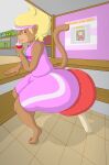  blonde_hair butt dessert feet food hair haplorhine hi_res hyper ice ice_cream mammal milkshake monkey popsicle primate tail 