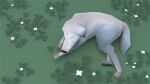  3d_(artwork) 4_toes canid canine canis digital_media_(artwork) domestic_dog eyes_closed feet feral flower fur grass grey_body grey_fur here_you_go lying male mammal mouth_closed pawpads plant shaded sleeping slobbermutt solo toes 