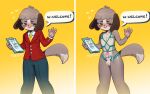  2022 animal_crossing anthro balls bdsm blush bondage bound canid canine canis clothed clothing digby_(animal_crossing) digital_media_(artwork) dipstick_tail domestic_dog english_text erection genitals humanoid male male/male mammal markings nintendo nude penile penis sex_toy shih_tzu simple_background solo somik tail_markings text toy_dog vibrator vibrator_on_penis video_games 