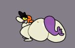  animated big_butt bodily_fluids butt female green_body imp looking_at_viewer overweight overweight_female pipca_(character) purple_tail shaking_butt superiorfox sweat yellow_eyes 
