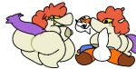  big_breasts big_butt breasts butt canid canine duo fellatio female fox hair imp male male/female mammal oral orange_hair overweight overweight_female penile pipca sex simple_background soups_(superiorfox) speech_bubble yellow_eyes 
