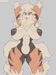  anthro arcanine areola big_breasts black_areola black_nipples breasts cooliehigh female fur generation_1_pokemon genitals hi_res huge_breasts multicolored_body multicolored_fur nintendo nipples nude pokemon pokemon_(species) pussy solo thick_thighs video_games 