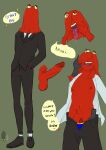  anthro dhmis erection genitals hi_res male natt333 open_mouth penis puppet red_guy_(dhmis) solo tenting 