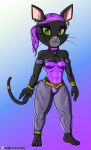  2019 absurd_res anthro breasts choker clothing dark_body dark_fur domestic_cat dress ear_piercing ear_ring ebony_the_cat eyeshadow felid feline felis female fur green_eyes green_sclera headgear headwear hi_res jewelry makeup mammal navel_outline necklace piercing ring_piercing sega solo sonic_the_comic sonic_the_hedgehog_(comics) sonic_the_hedgehog_(series) viroveteruscy 