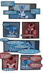  2017 anthro biped canid cobalt_(tatsuchan18) collar comic detailed_background dialogue duo english_text fenrir_(tatsuchan18) fur genitals hair hi_res male mammal masturbation open_mouth penis sitting speech_bubble standing tatsuchan18 text text_box 