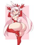  big_butt borvar breasts butt clothing dialogue female hair hi_res huge_butt humanoid legwear not_furry pink_hair solo thick_thighs thigh_highs 