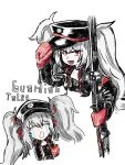  1girl absurdres artist_request boxing_gloves crying guardian_tales hat highres holding non-web_source red_eyes simple_background streaming_tears tagme tears v_(guardian_tales) white_background 