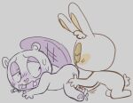 4_fingers anal anthro beaver blush blush_lines bodily_fluids buckteeth butt butt_grab cotton_tail cuddles_(htf) curly_hair dominant dominant_male dripping duo eyes_closed fingers freckled_face freckles genital_fluids genitals hair hand_on_butt happy_tree_friends heart_nose heart_symbol lagomorph leporid looking_at_another looking_at_partner lying male male/male mammal masturbating_while_rimming masturbation mondo_media nervous nervous_sweat on_front open_mouth oral pawpads paws penis precum precum_drip questionable_consent rabbit rabbit_ears rimming rodent sex simple_background sketch small_penis submissive submissive_male sweat tail teeth tongue toony toothy_(htf) zonkeyshow