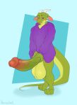 anthro balls big_balls big_penis claws clothing digital_media_(artwork) finger_claws foreskin genitals green_body grin grinning_at_viewer hano101 hi_res holding_penis hoodie horn huge_balls huge_penis hyper hyper_balls hyper_genitalia hyper_penis kobold long_tail looking_at_viewer male multicolored_body multicolored_penis narrowed_eyes penis presenting purple_clothing purple_hoodie purple_topwear red_eyes retracted_foreskin saggy_balls scalie scrotum_flap signature simple_background smile smiling_at_viewer solo sprout_(character) standing tail toe_claws tongue tongue_out topwear two_tone_body two_tone_penis vein veiny_penis white_horn