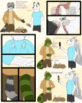 accident anthro beverage dialogue dragon duo english_text fur green_body green_scales grey_body grey_fur gulonine hi_res iguana iguanid lizard male mammal marten mirror mustelid musteline mythological_creature mythological_scalie mythology potion procyonid profanity raccoon reptile scales scalie text transformation transformation_by_substance transformation_potion transformation_sequence wasder wasder26 wasder_resterski white_body white_fur white_scales wings
