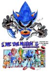  1990s_(style) 1girl 6+boys absurdres angry animal_ears animal_nose aqua_hair arm_cannon arms_at_sides artist_name baggy_pants bare_shoulders black_eyes black_shirt blue_fur blue_tail body_fur boots bracelet claws clenched_hand clenched_hands clenched_teeth closed_mouth colored_skin commentary constricted_pupils copyright_name cover cover_page cowboy_hat crocodilian crossover derivative_work dinosaur dragon dragon_ball dragon_ball_z e-102_gamma earrings ears_down energy_gun english_commentary english_text espio_the_chameleon flat_chest fox_boy fox_ears fox_tail frown full_body furry furry_female furry_male fusion gloves gold_bracelet green_eyes green_fur green_hair green_skin grey_gloves gun hair_tie hand_up hands_on_own_hips hat headphones hedgehog_boy highres holding holding_gun holding_weapon horns jaggy_lines jat0_art jewelry kitsunami_the_fennec knuckles_the_echidna legs_apart long_hair looking_at_another looking_at_viewer male_focus manga_cover mecha metal_sonic middle_finger mighty_the_armadillo motion_blur multicolored_hair multiple_boys multiple_earrings multiple_tails orange_fur pants parody piercing pink_eyes pointy_ears ponytail puffy_pants purple_skin rabbit_boy rabbit_ears red_fur red_hair retro_artstyle robot running science_fiction serious shaded_face shadow_the_hedgehog sharp_teeth shell shirt shoes short_hair sidelocks sideways_mouth silver_the_hedgehog simple_background single_horn sleeveless sleeveless_shirt socks sonic_(series) sonic_the_hedgehog spiked_hair standing style_parody super_shadow surge_the_tenrec tail tails_(sonic) teeth topknot transparent_background twitter_username two-tone_fur two-tone_hair two_tails v vector_the_crocodile weapon white_background white_gloves white_socks yellow_eyes yellow_fur yellow_pants 