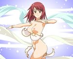  a1 breasts highres kaleido_star medium_breasts naegino_sora nipples nude red_hair solo wardrobe_malfunction 