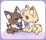  :< admire_vega_(umamusume) animal_ear_fluff animal_ears animal_focus animalization blue_bow bow closed_mouth commentary_request dog hinekure_inu narita_top_road_(umamusume) no_humans purple_bow recursive_animalization smile tail tomato_mameta tongue tongue_out umamusume 