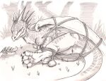 animal_genitalia bdsm bondage bound claws cloaca dragon female feral genitals hands_tied horizontal_cloaca horn legs_tied mythological_creature mythological_scalie mythology paws pupils restraints rope rope_bondage scalie slit_pupils snout solo syrinoth toe_claws wings