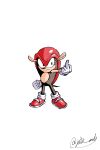  1boy absurdres animal_nose artist_name black_eyes body_fur clenched_hand closed_mouth frown full_body furry furry_male gloves hand_up highres jat0_art long_hair looking_at_viewer male_focus middle_finger mighty_the_armadillo serious shoes sideways_mouth signature simple_background socks solo sonic_(series) standing tail twitter_username white_background white_gloves white_socks 