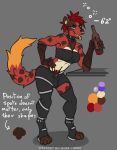 absurd_res alcohol alternative_fashion anthro belly beverage biped bodily_fluids bottomwear brown_body bulge clothing detailed_bulge dominant dominant_gynomorph dominant_intersex drinking_alcohol drinking_wine drunk english_text facial_piercing forked_tongue genital_fluids gynomorph gynomorph_anthro hair hi_res hyena intersex intersex_anthro lip_piercing mammal model_sheet mohawk multiple_piercings muscular muscular_gynomorph muscular_intersex pants piercing precum precum_through_clothing pubes punk purple_eyes red_body red_hair red_pubes saskia_(sydney_onmars) simple_background sketch snakebite_piercing solo spotted_hyena substance_intoxication sydney_onmars text tongue tongue_out topwear trans_(lore) trans_woman_(lore) wet wet_clothing white_belly wine yellow_tongue