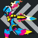 1:1 2024 armor black_armor black_body black_ribbon blue_armor blue_body blue_eyewear blue_glasses bow_ribbon ceruledge clothing eyewear fire flaming_hair generation_9_pokemon glasses hi_res multicolored_clothing nintendo pink_armor pink_body pokecember pokecember_2024 pokemon pokemon_(species) pseudo_hair sword_hand sylvie_(trooper3) trooper3 two_tone_clothing two_tone_ribbon white_eyes yellow_body yellow_ribbon yellow_sclera