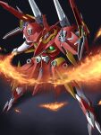  clenched_hands commentary_request fire full_body glowing glowing_eyes granvale green_eyes index_finger_raised kiriya_obu_gn looking_at_viewer mecha mecha_focus no_humans pointing pointing_up pyrokinesis robot science_fiction shoulder_cannon standing super_robot super_robot_wars super_robot_wars_original_generation super_robot_wars_the_lord_of_elemental the_2nd_super_robot_wars_og 