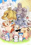  :3 animal anoko_(chiikawa) armor bear bowl can cape cat character_request chiikawa chiikawa_(character) closed_eyes commentary crossed_arms crossover dog double_v english_commentary fangs ferret food fox full_armor furry furuhonya gabitz gauntlets hachiware_(chiikawa) hachiware_(chimera)_(chiikawa) hamster helmet highres holding holding_ladle horns horse knight kuri_manjuu_(chiikawa) ladle momonga_(chiikawa) multiple_boys multiple_crossover no_humans open_mouth plate_armor rabbit rakko_(chiikawa) shisa_(chiikawa) single_horn smile soup squirrel standing teeth usagi_(chiikawa) usagi_(chimera)_(chiikawa) v white_cat 