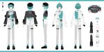  1boy absurdres antenna_hair aqua_hair aqua_socks aqua_vest belt beret black_gloves black_jacket black_shoes character_name collared_shirt color_guide commentary_request contrast_lapels copyright_name cropped_jacket cross-laced_clothes cross-laced_sleeves facing_away fingerless_gloves flat_color full_body gloves grey_pants hat highres jacket korean_commentary lapels letterboxed long_sleeves loose_belt male_focus multiple_views neck_ribbon nez39 official_art open_clothes open_jacket pants pink_eyes reference_sheet ribbon second-party_source sei_(undays) shirt shoes short_hair simple_background single_glove socks standing thigh_strap turnaround two-tone_vest undays untied_ribbon utaite vest virtual_youtuber wallet_chain white_background white_vest 