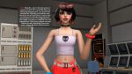 16:9 3d_(artwork) 4k absurd_res black_hair blush bottomwear bracelet chair clothed clothing comic computer crop_top dialogue digital_media_(artwork) ear_piercing ear_ring electronics english_text epic_games evie_(fortnite) eyewear eyewear_on_head female fortnite furniture glasses glasses_on_head hair hi_res human human_only inside jewelry mammal meteorsmash not_furry office_chair piercing ring_piercing shaming shirt solo talking_to_viewer text text_box topwear upset widescreen