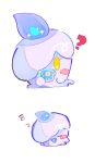  ? arrow_cupertino blue_fire candle commentary_request fire highres litwick no_humans pokemon pokemon_(creature) pokemon_focus purple_fire sleeping white_background yellow_eyes zzz 