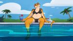  2022 agamid alcohol anthro bearded_dragon beverage bikini bikini_bottom bikini_top biped breasts brown_eyes claws clothing cloud cocktail cocktail_glass container cup digital_media_(artwork) drinking_glass female glass glass_container glass_cup hi_res lizard melthecannibal multicolored_body multicolored_scales non-mammal_breasts palm_tree panties partially_submerged_legs plant pool reptile scales scalie sitting sky smile solo swimwear toe_claws tree two_tone_body two_tone_scales underwear white_body white_scales yellow_body yellow_scales 