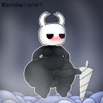  1:1 2022 anthro axoarts balls belly big_balls big_penis biped black_body blush erection foreskin front_view genitals grey_background hands_on_hips hollow_knight huge_thighs male melee_weapon moobs mouthless nail_(weapon) narrowed_eyes navel nude penis protagonist_(hollow_knight) retracted_foreskin short_stack simple_background solo standing team_cherry thick_thighs vessel_(species) video_games weapon wide_hips 