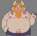  animal_humanoid anthro asgore_dreemurr belly big_belly blonde_hair body_hair bottomwear bovid caprine chest_hair claws clothed clothing goat hair humanoid male male/male mammal mature_anthro mature_male moobs nipples overweight overweight_anthro overweight_male pants partially_clothed paws pink_nipples pubes slightly_chubby smut_leo solo undertale_(series) white_body 