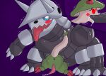  &lt;3 &lt;3_eyes aggron alumillion_(artist) anus blush bodily_fluids breloom claws cum cum_in_mouth cum_inside cum_on_ground deep_throat duo erection face_fucking feral generation_3_pokemon genital_fluids genitals half-closed_eyes hi_res horn irrumatio looking_pleasured lying male male/male male_penetrated male_penetrating male_penetrating_male motion_lines narrowed_eyes neck_bulge nintendo open_mouth oral oral_penetration penetration penile penis pokemon pokemon_(species) sex simple_background slit tapering_penis tongue tongue_out vein video_games 
