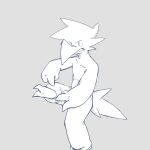  absurd_res angry angry_eyebrows anthro avian beak bird bird_feet bottomwear clothing feet foot_focus gesture hi_res josh_(mrjosh47) male mrjosh47 on_one_leg pants pointing pointing_at_foot shirtless skinny skinny_anthro skinny_male solo standing 