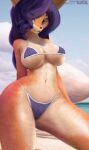  absurd_res anthro big_breasts breasts canid canine carmelita_fox clothing female fox hi_res mammal sly_cooper_(series) sony_corporation sony_interactive_entertainment sucker_punch_productions swimwear v-tal video_games 