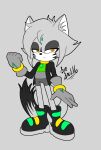  anthro clothing fan_character felid feline felis footwear fur gloves grey_body grey_fur handwear hi_res jacket looking_at_viewer male mammal narrowed_eyes pose rau_the_wildcat shoes short_pants sirjzau solo topwear wildcat yellow_eyes 