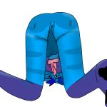  animal_dildo animal_sex_toy anthro anus ass_up balls blue_body blue_fur blue_hair blue_skin butt canid canine canine_dildo dildo fur fur_pattern genitals girly hair hi_res kneeling lying male male/male mammal martydraws paws penis purple_body purple_fur sex_toy simple_background slexy solo white_background 