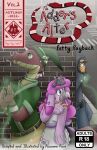  absurd_res anthro clothed clothing comic cover cover_art cover_page female group hi_res human hybrid magic male mammal reptile roxythefoxy scalie scared searching snake transformation trio 