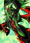  absurdres energy_orb getter_robo getter_robo_arc highres ishikawa_ken_(illustrated) ishikawa_ken_(style) kuunesu-r looking_at_viewer mecha robot shin_getter_tarak simple_background sparkle spikes stoner_sunshine wings 