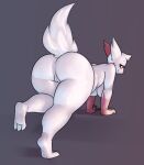  anthro atherol big_butt breasts butt female fur generation_3_pokemon genitals hi_res looking_at_viewer looking_back looking_back_at_viewer nintendo nude pokemon pokemon_(species) pussy solo video_games white_body white_fur zangoose 