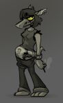  anthro bracelet cigarette clothing diaper ear_piercing ear_ring female indigoanonymous jewelry piercing ring_piercing sagging_pants skull_and_crossbones smoke solo spiked_bracelet spikes standing teeth torn_clothing unknown_species 