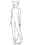  anatomy anthro canid canine canis crowsfire digital_media_(artwork) female mammal monochrome practice sketch standing wolf wolfie 