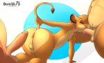  absurd_res anthro anus backsack balls big_butt butt deancrazz derickk76 disney erection felid genitals group hi_res holding_tail lion male male/male mammal oral pantherine presenting presenting_hindquarters simba the_lion_king thick_thighs trio 