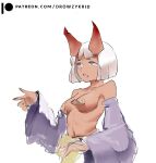 big_breasts big_butt breasts butt demon feet female full-length_portrait hair hi_res hips_wider_than_shoulders horn huge_breasts huge_butt humanoid krid muscular nude organs portrait short_hair simple_background solo stomach text thick_thighs white_background white_hair wide_hips wings 