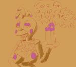  animatronic anthro avian big_breasts bird breasts chicken cupcake dildo female five_nights_at_freddy&#039;s five_nights_at_freddy&#039;s_2 food galliform gallus_(genus) hand_on_hip hi_res machine phasianid robot scottgames sex_toy sketch solo thermonuclearartist toy_chica_(fnaf) video_games 