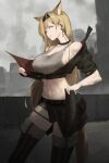  1girl absurdres arknights commentary highres horn_(arknights) solo sosiick 